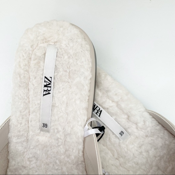 Zara faux lined flat mules - Picture 2 of 9